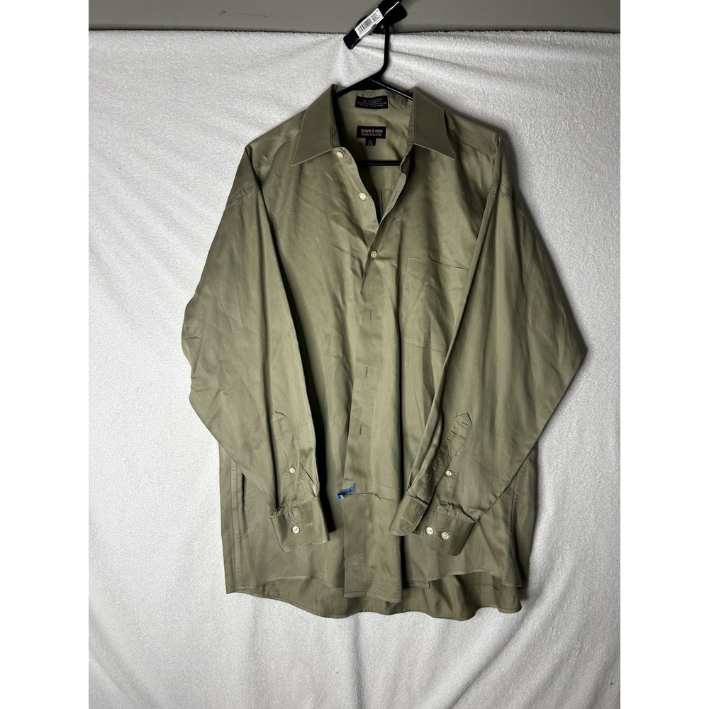 Joseph & Feiss Men's Gold Taupe Dress Shirt 16.5 32/33 Egyptian Cotton Sharp